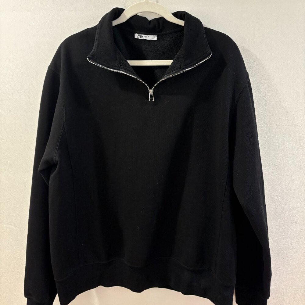 Zara Black Quarterzip
